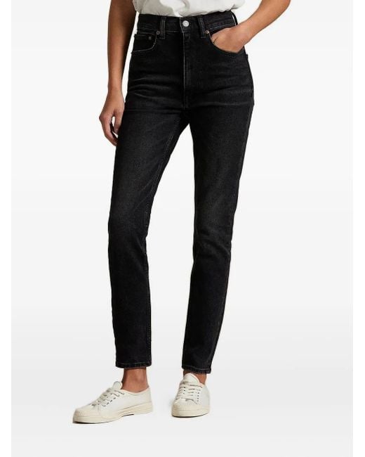 Polo Ralph Lauren Black High-Waisted Straight Jeans