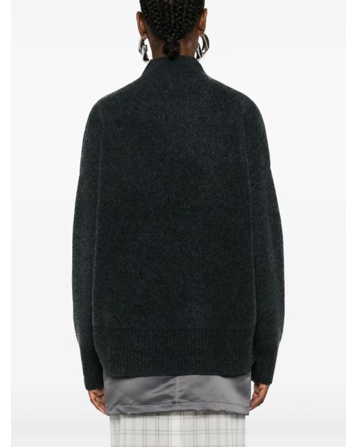 LeKasha Black Drop Shoulder Sweater