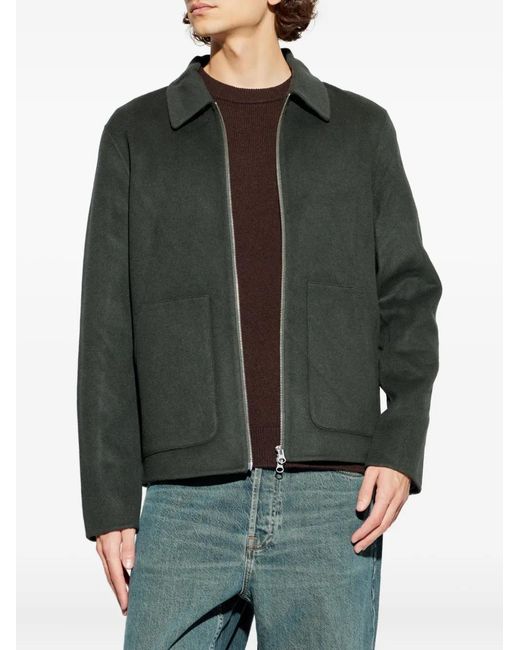 Samsøe & Samsøe Green Sapaulo Zip-Fastening Side-Pockets Jacket for men