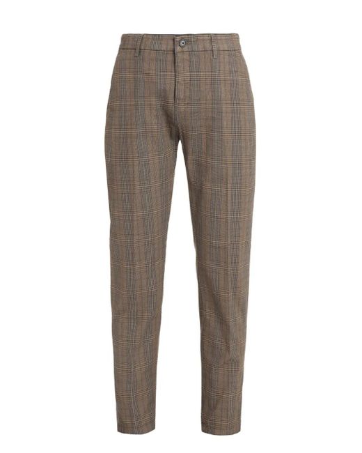 Department 5 Gray Checked Tailored Trousers for men