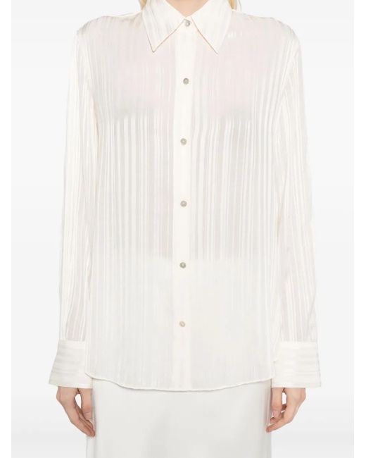 Camicia Con Punto Smock di Vince in Natural