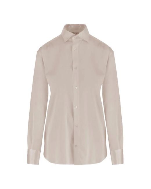 HER SHIRT HER DRESS White Button-Fastening Long-Sleeve Shirt