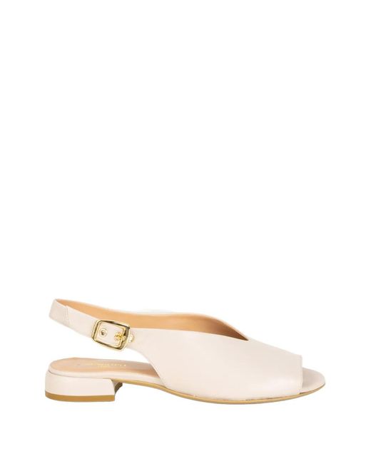 Status Natural Buckle-Fastening Slingback Sandals