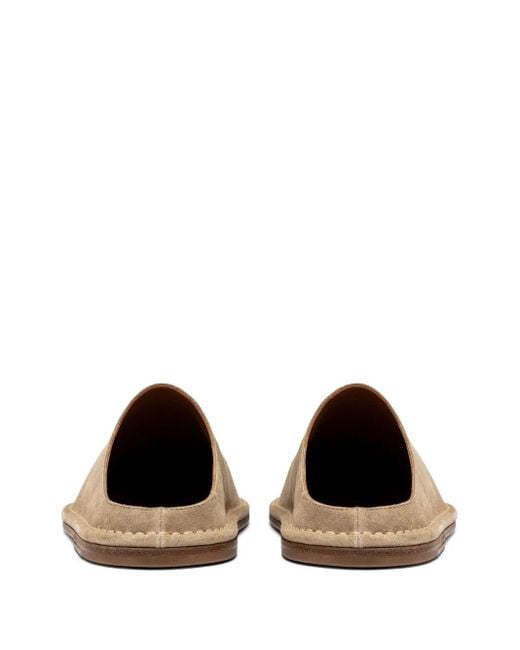 Buttero Brown Suede Slippers for men