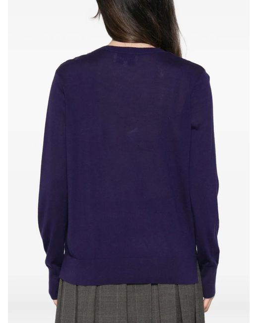Bompard Blue V-Neck Sweater