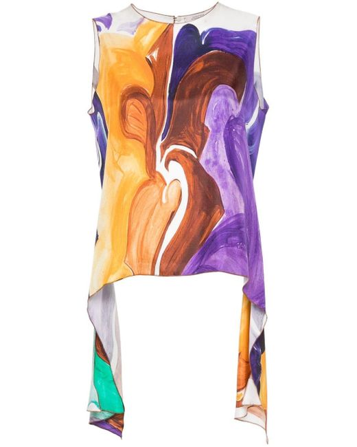 Blusa con estampado abstracto Dorothee Schumacher de color Purple