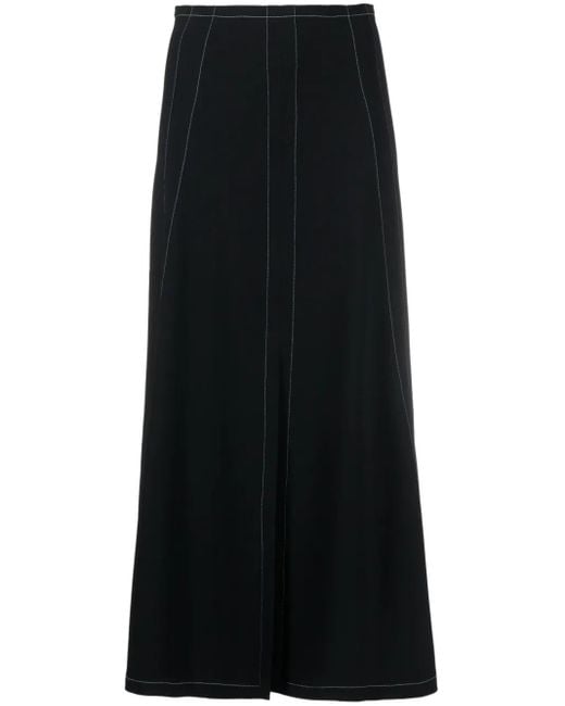 Stella McCartney Midi-Rok Met Split in het Black