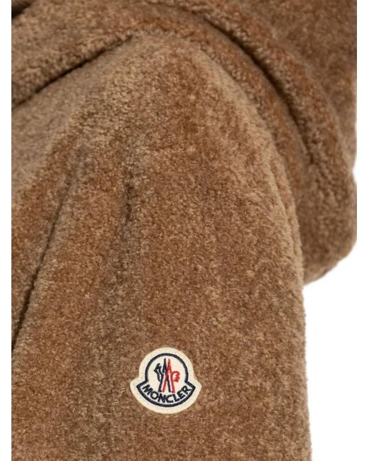 Moncler Brown Fleecejacke mit Kapuze