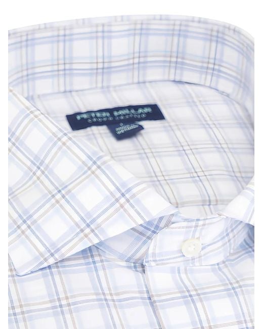 Peter Millar Blue Checked-Pattern Shirt for men