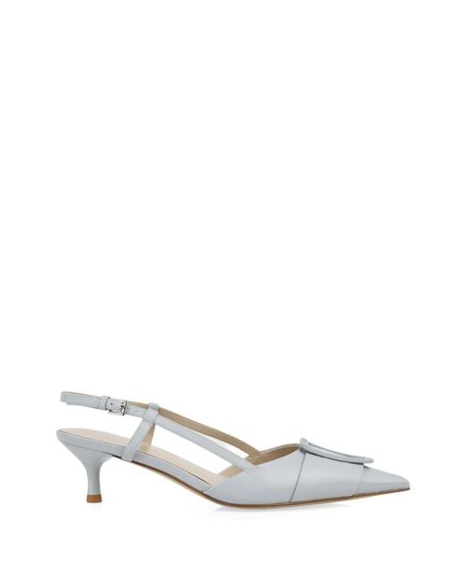 Marc Cain White Leather Slingback Pumps