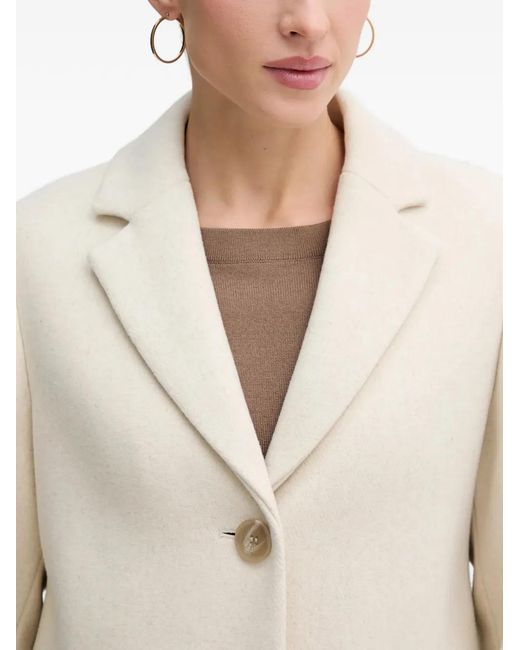 Sisley Natural Single-Breasted Coat