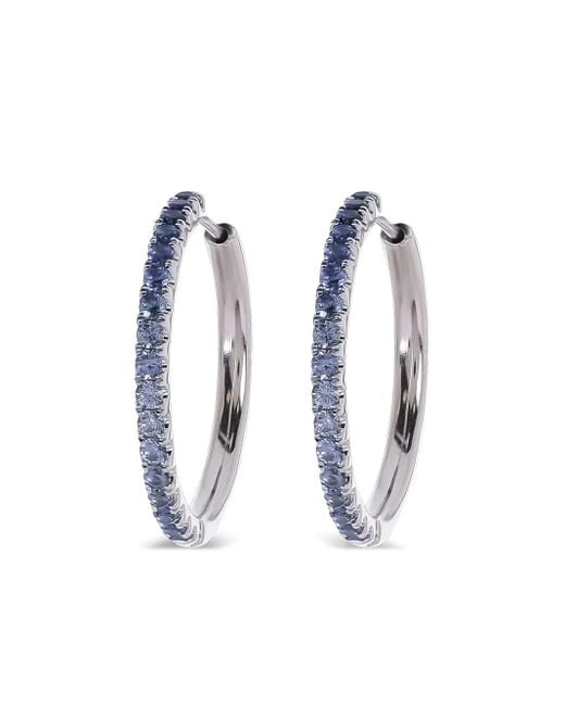 Lisa Nik Blue 18Kt Ombre Sapphire Hoop Earrings