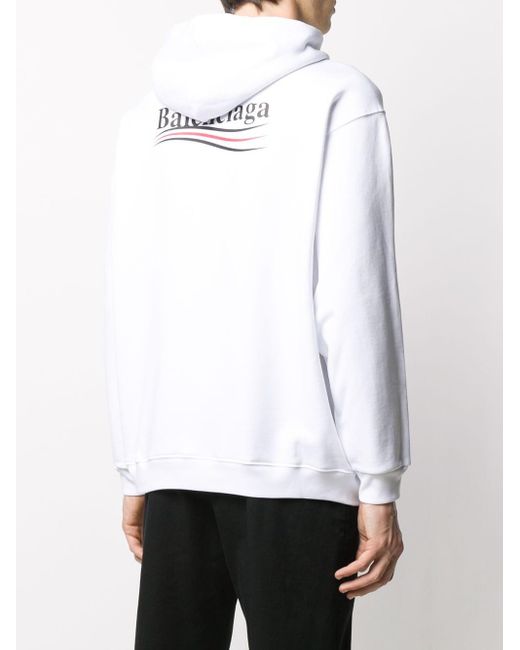 balenciaga white logo hoodie