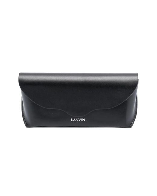 Lanvin Brown Engraved-Logo Tinted Sunglasses