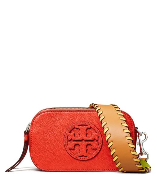 Tory Burch Red Mini Miller Leather Crossbody Bag