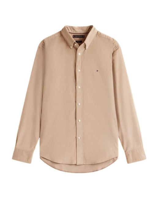 Chemise En Velours Côtelé À Manches Longues Tommy Hilfiger pour homme en coloris Natural