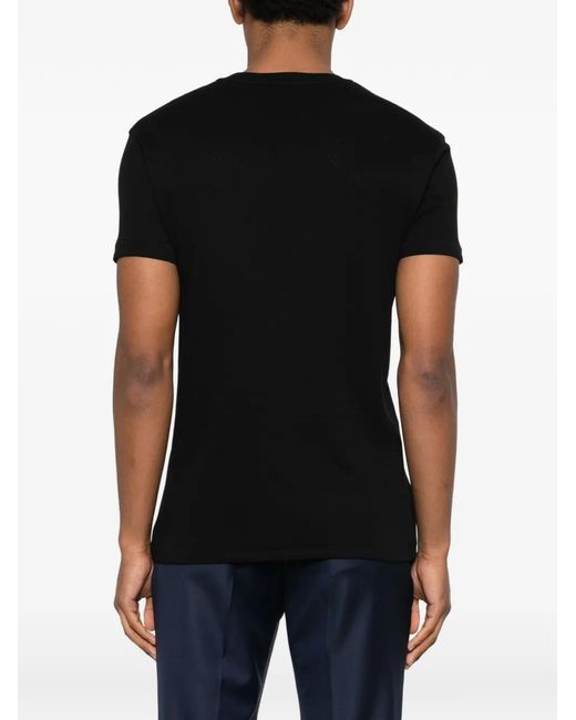 Tom Ford Black Perforated Crewneck T-Shirt for men