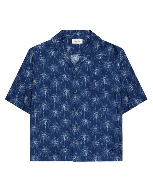 Laneus Blue Boxy Bowling Shirt