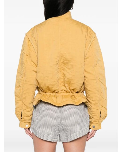 Isabel Marant Yellow Blandina Flap Pocket Tie Jacket