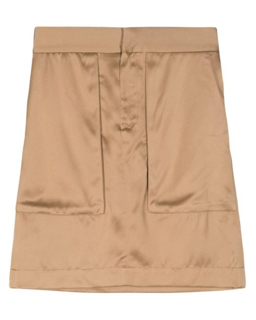 Sa Su Phi Natural Panelled Elasticated-waistband Skirt