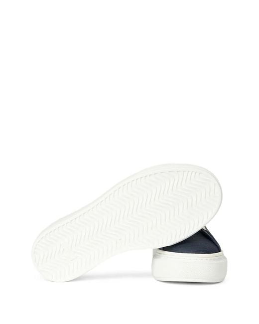 Paul Smith Blue Swirl-Effect Platform Sneakers