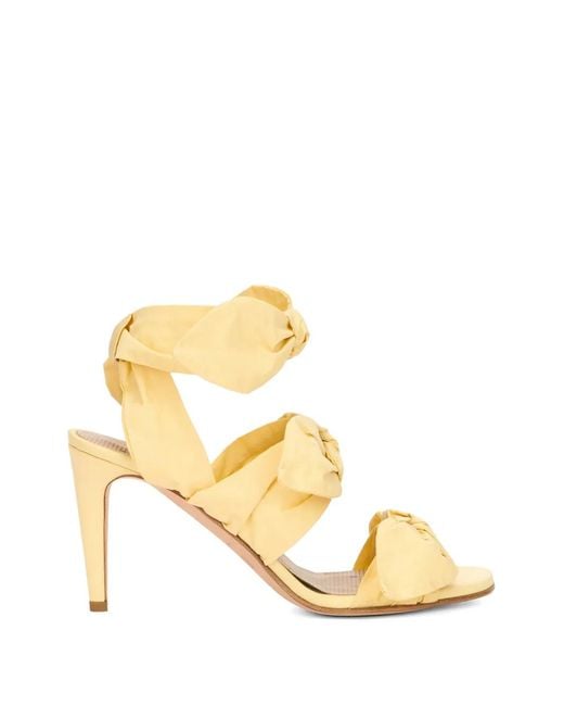Red(v) Metallic Bow-Detail Sandals