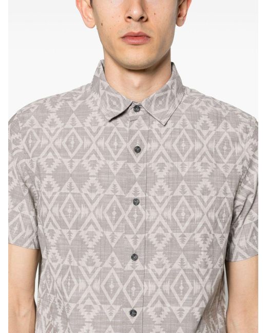 Pendleton Gray Graphic-print Cotton Shirt for men