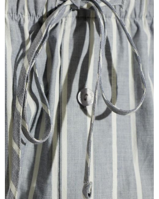 Hanro Gray Striped Pyjama Shorts for men