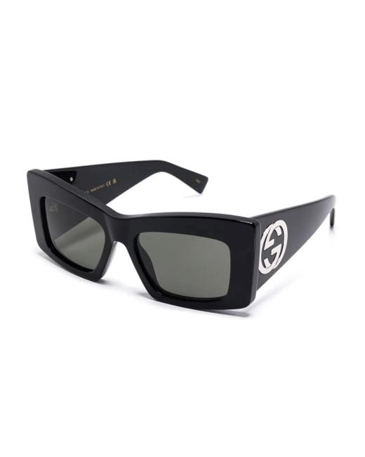 Gucci Black Square-Frame Sunglasses