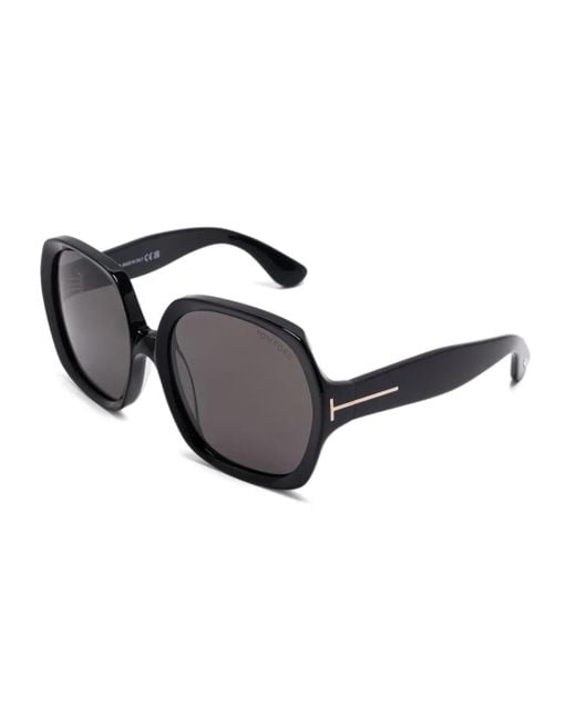 Tom Ford Gray Oversize-Frame Sunglasses