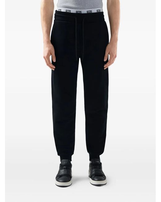 Gcds Black Drawstring-Waist Pants for men