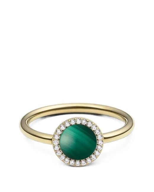 Daniel Wellington Green Round Malachite Ring