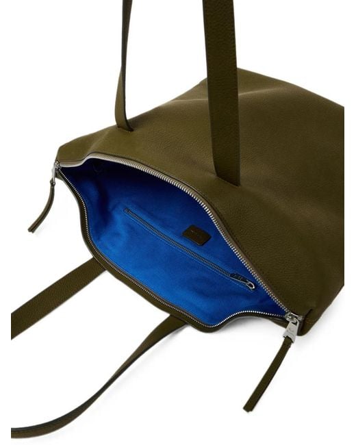 Paul Smith Green Khaki Leather Tote Bag for men