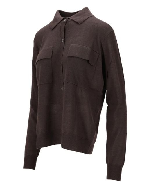 P.A.R.O.S.H. Gray Cardigan À Détails De Poches