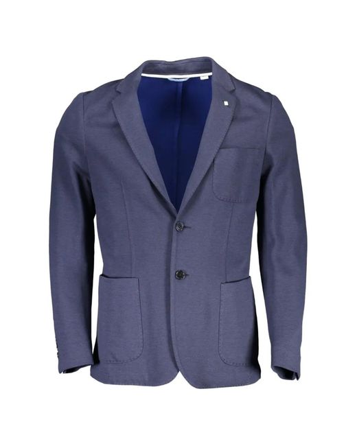 Gant Blue Blazer À Simple Boutonnage for men