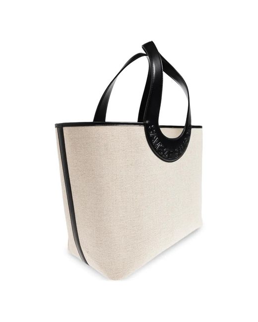 Samsøe & Samsøe Natural Saberta Logo-Embossed Canvas Tote Bag