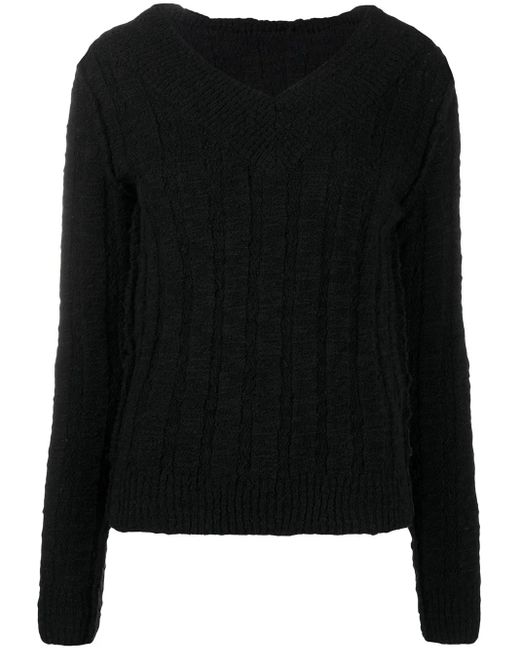 Dolce & Gabbana Black Pullover Mit V-Ausschnitt