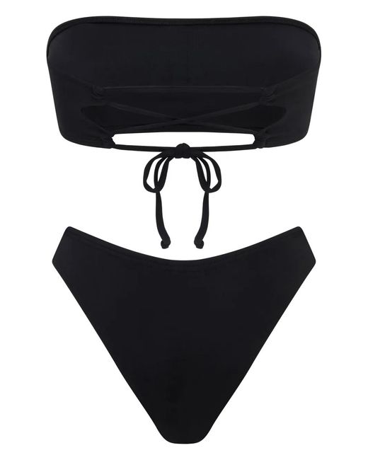 Let's Swim Black Bandeau Bikini Top