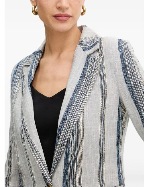 Fracomina Gray Single-Breasted Blazer