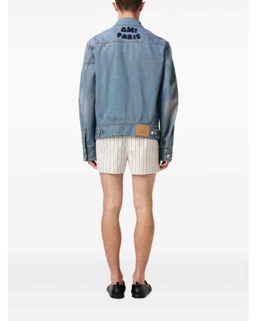 Moncler Blue Cotton Trucker Jacket