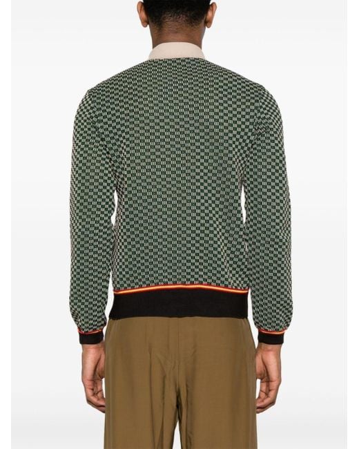 Wales Bonner Green Knitted Polo Phirt - Men's - Polyester for men