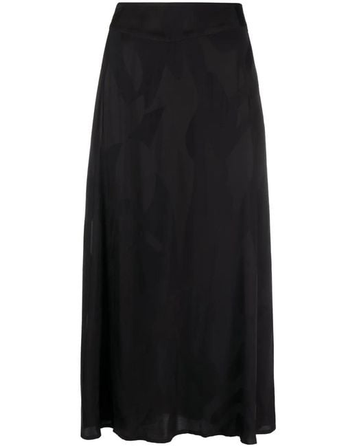Ba&sh Black Banessa High-Waisted Midi Skirt