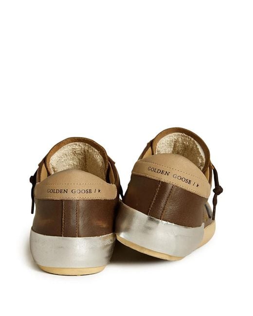 Golden Goose Deluxe Brand Brown Super-Star Leather Sneakers for men