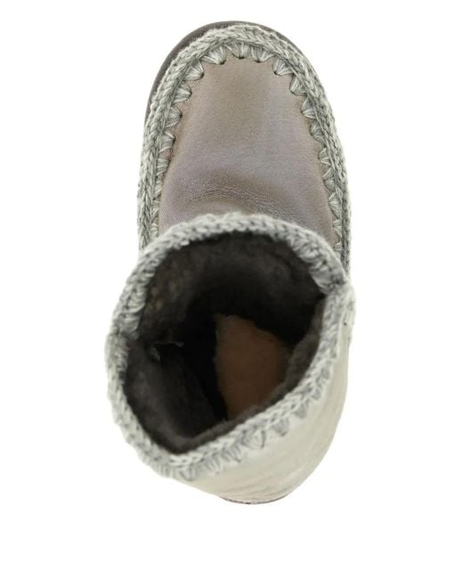 Mou Gray Eskimo 24 Logo-Patch Boots