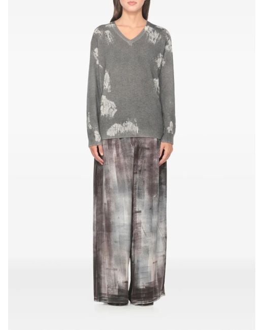 Avant Toi Gray V-Neck Cashmere Sweater