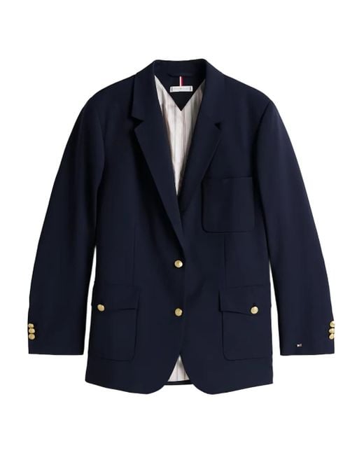 Tommy Hilfiger Blue Single-Breasted Blazer