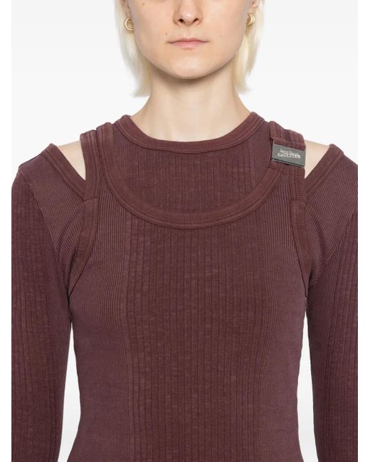 Top Con Applicazione di Jean Paul Gaultier in Purple