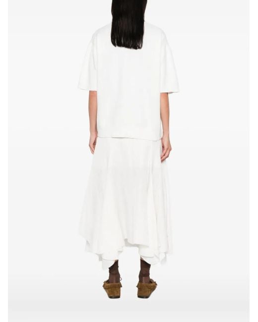 Miu Miu White Striped-Trim Polo Shirt