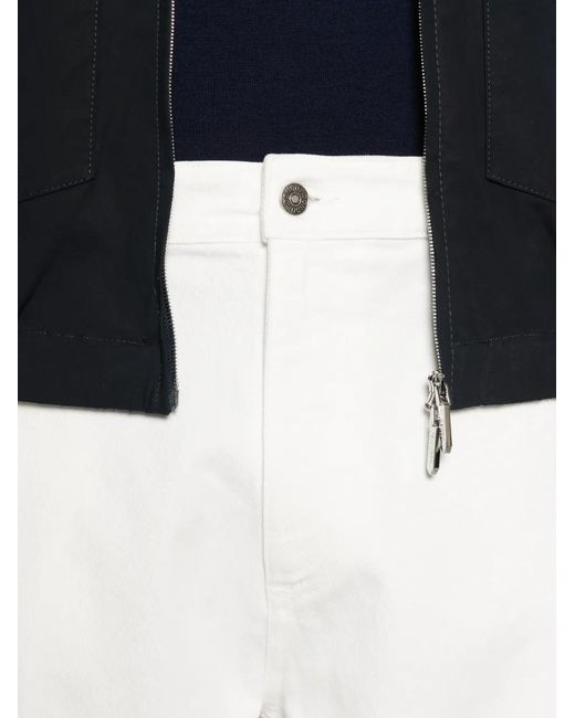 Dondup White Anthony Cropped Denim Jeans for men