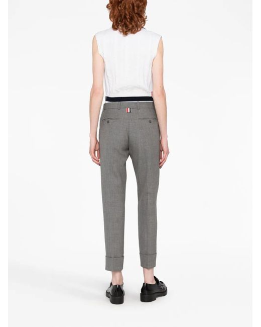 Thom Browne Gray Cropped Tailored Trousers